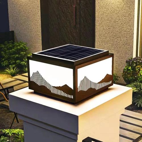 太阳能柱头灯户外防水围墙灯家用大门柱子灯花园别墅阳台灯庭院灯